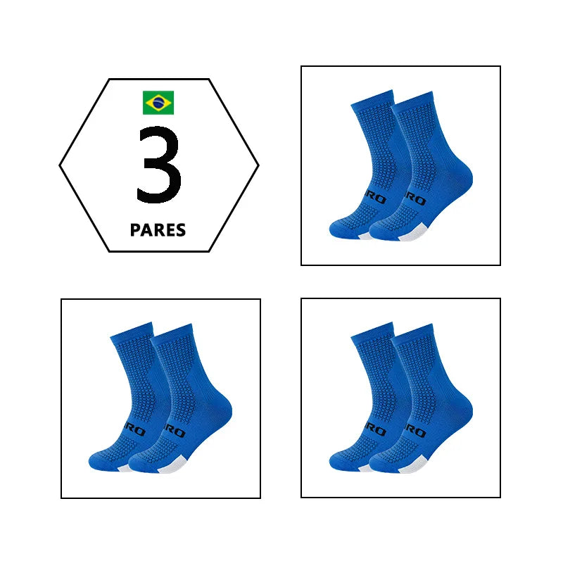 3 Pairs, Breathable Cycling Socks, Anti-slip Yoga Socks, Outdoor Running Socks, Polyester Socks