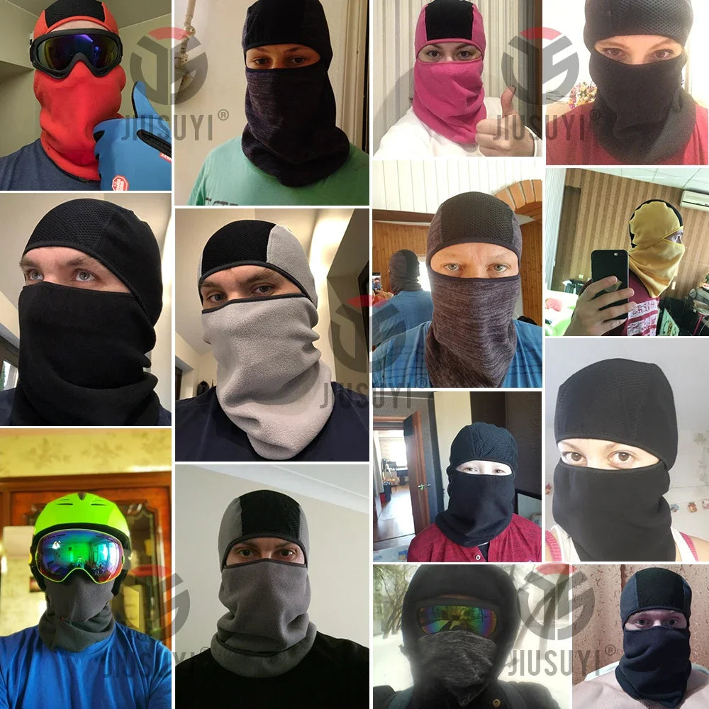 Inverno velo mais quente balaclava boné tempo frio térmico tático capacete forro à prova de vento máscara facial completa capa gorros de esqui dos homens