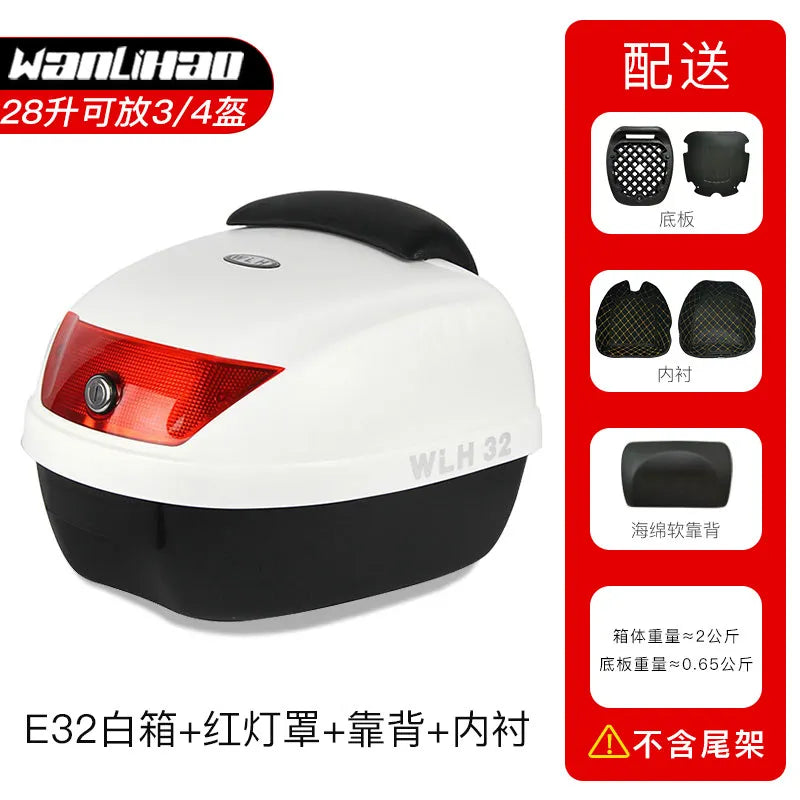 32l almofada da motocicleta tour caixa de cauda wlh e32 caixa de bagagem da motocicleta caso superior multifuncional scooter bagagem tempeфры Для humaтоцикла