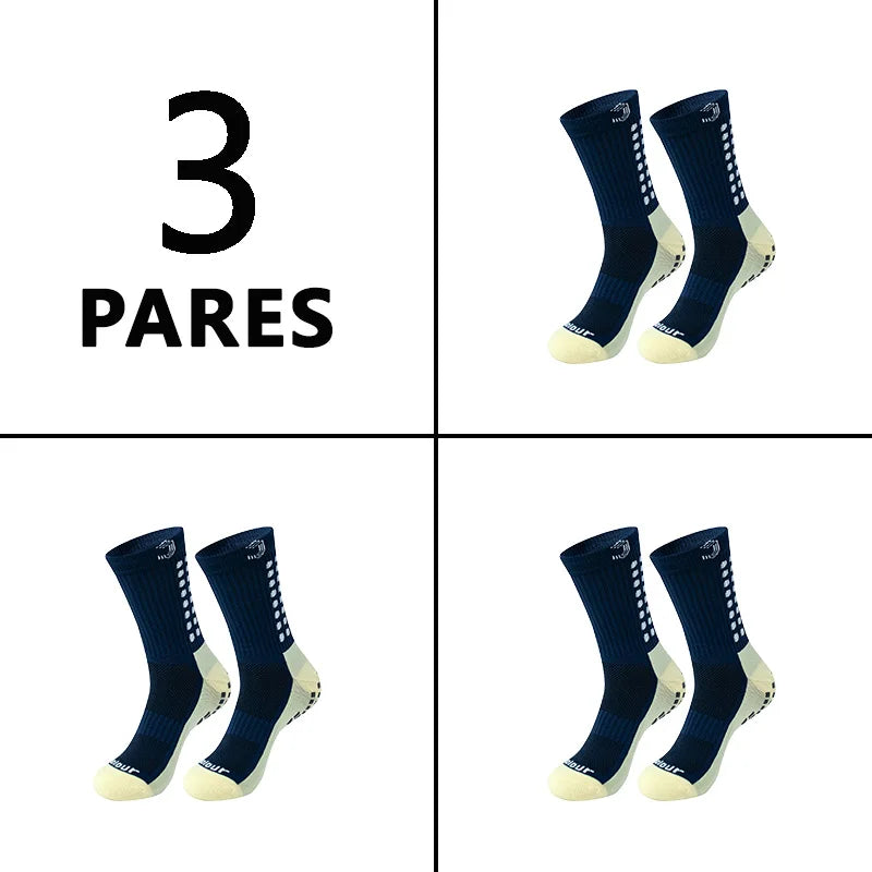 Meias de futebol masculinas, Meia poliamida corrida, Meia antiderrapante futebol, Meias de corrida de tubo médio