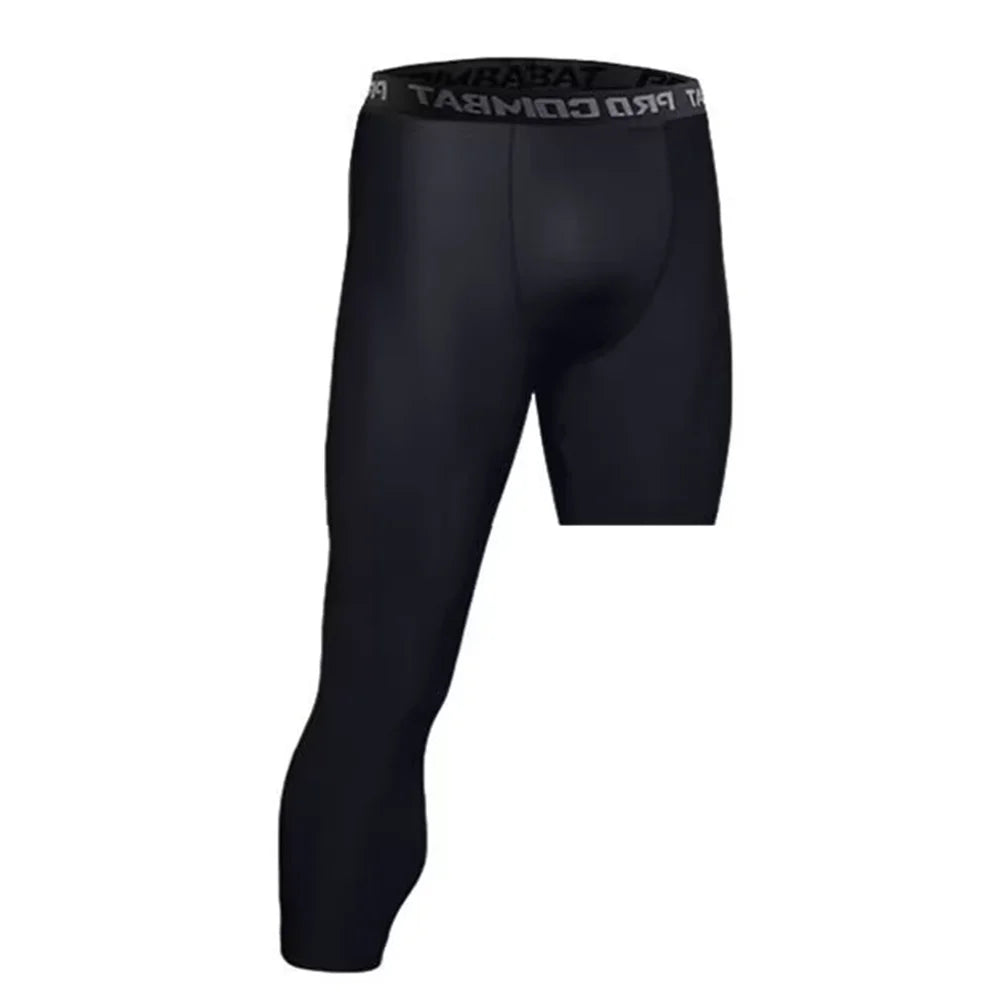 Calças de compressão masculinas calças justas leggings para corrida treinamento esporte fitness secagem rápida ajuste joggings treino shorts ativos