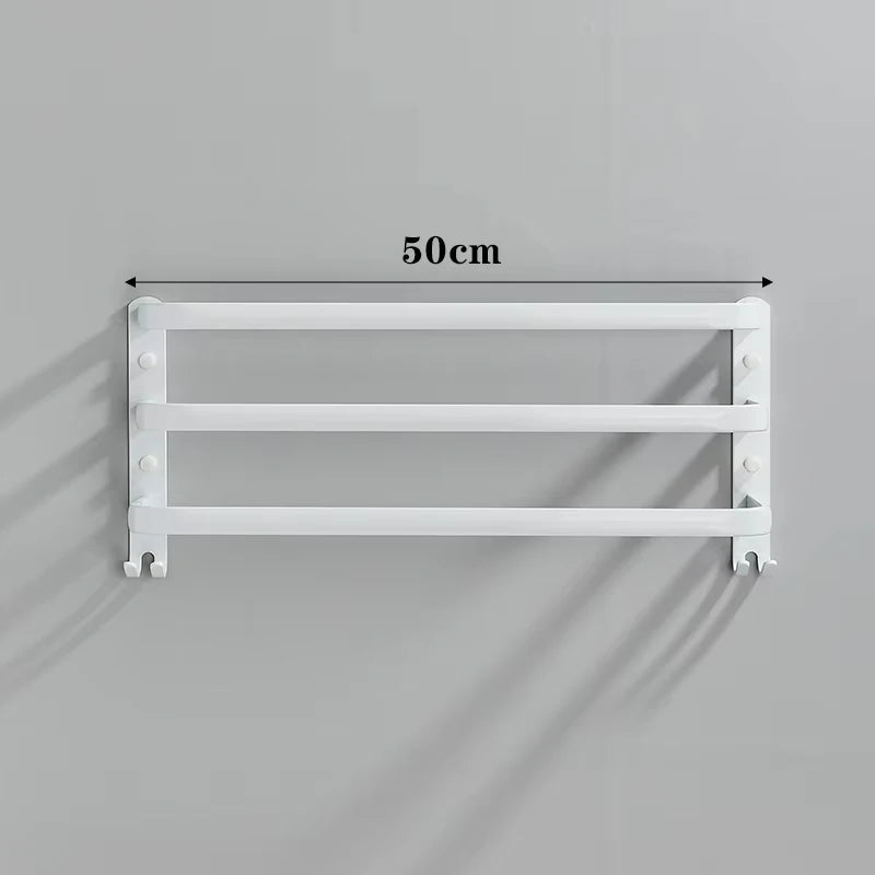 Cabide de toalha com gancho de suspensão montagem na parede toalheiro espaço alumínio moda barra toalha titular do banheiro