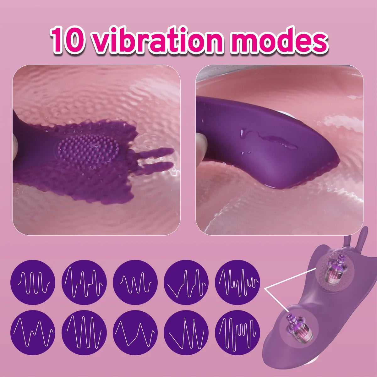 Vibrador Borboleta para Mulheres Adultas, Brinquedo Sexual com Controle Remoto, Estimulador Clitoriano Mini Vestível, Vibrador Sexy para Loja de Sex Shop
