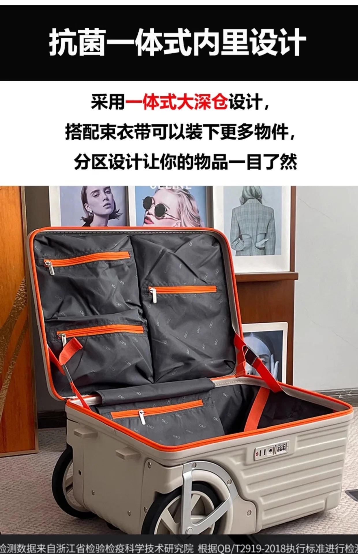 Mala de viagem com abertura lateral para bagagem de mão Mala de viagem com rodas super grandes Mala de mão de 20 polegadas Ij¢عات