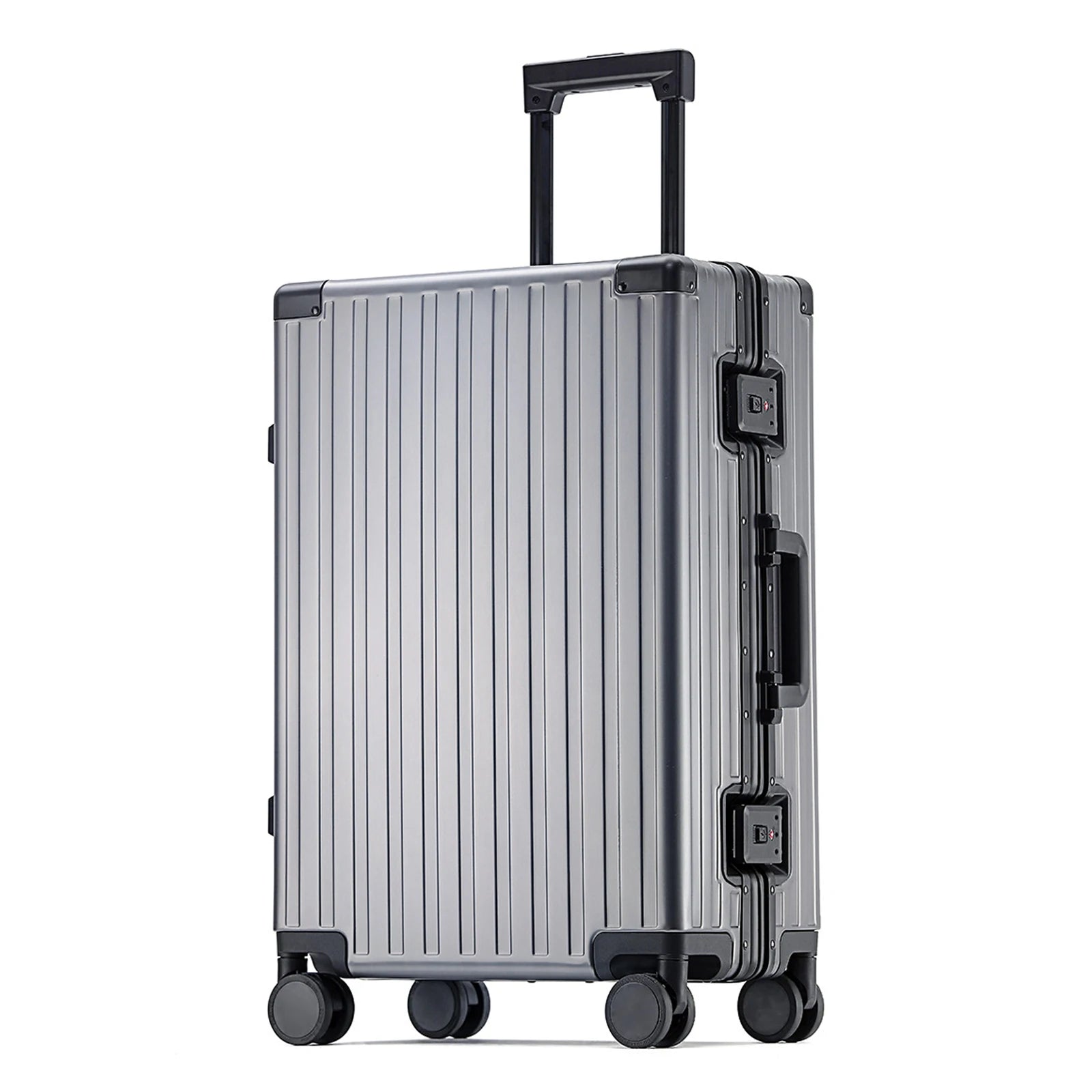 Aiweiny todo em alumínio liga de magnésio trole caso roda universal tsa masculino leve bagagem embarque