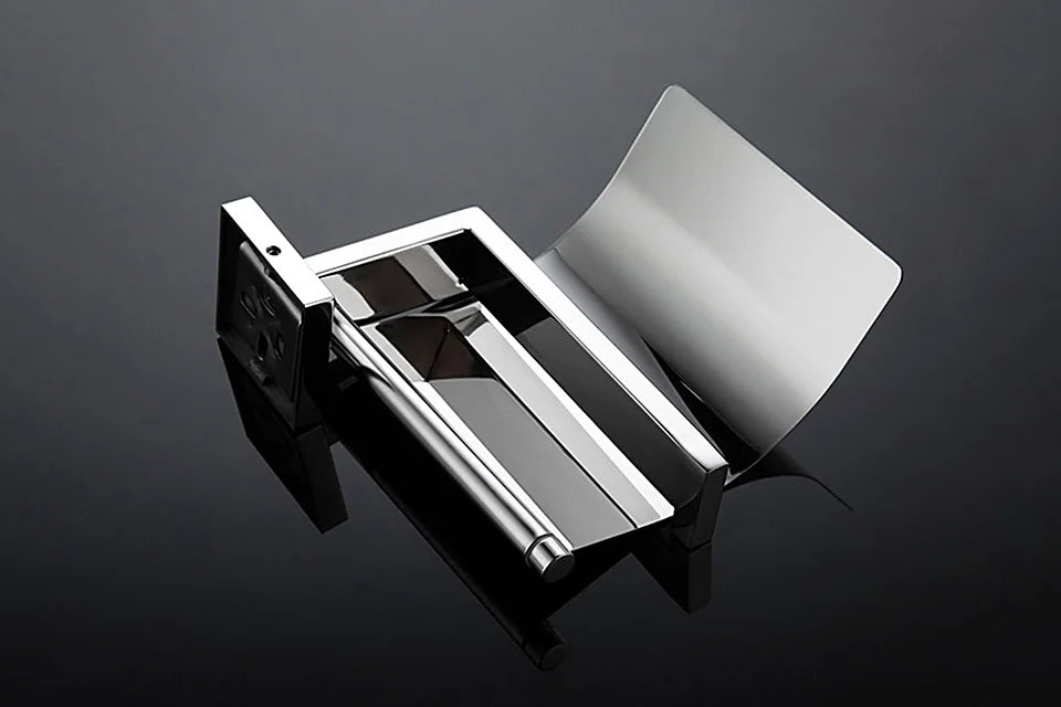 Acessórios de Banheiro em Aço Inoxidável Cromado Polido: Suporte para Toalha, Suporte para Papel Higiênico, Barra para Toalha e Gancho