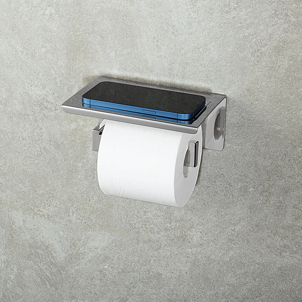 Acessórios de Banheiro em Aço Inoxidável Cromado Polido: Suporte para Toalha, Suporte para Papel Higiênico, Barra para Toalha e Gancho