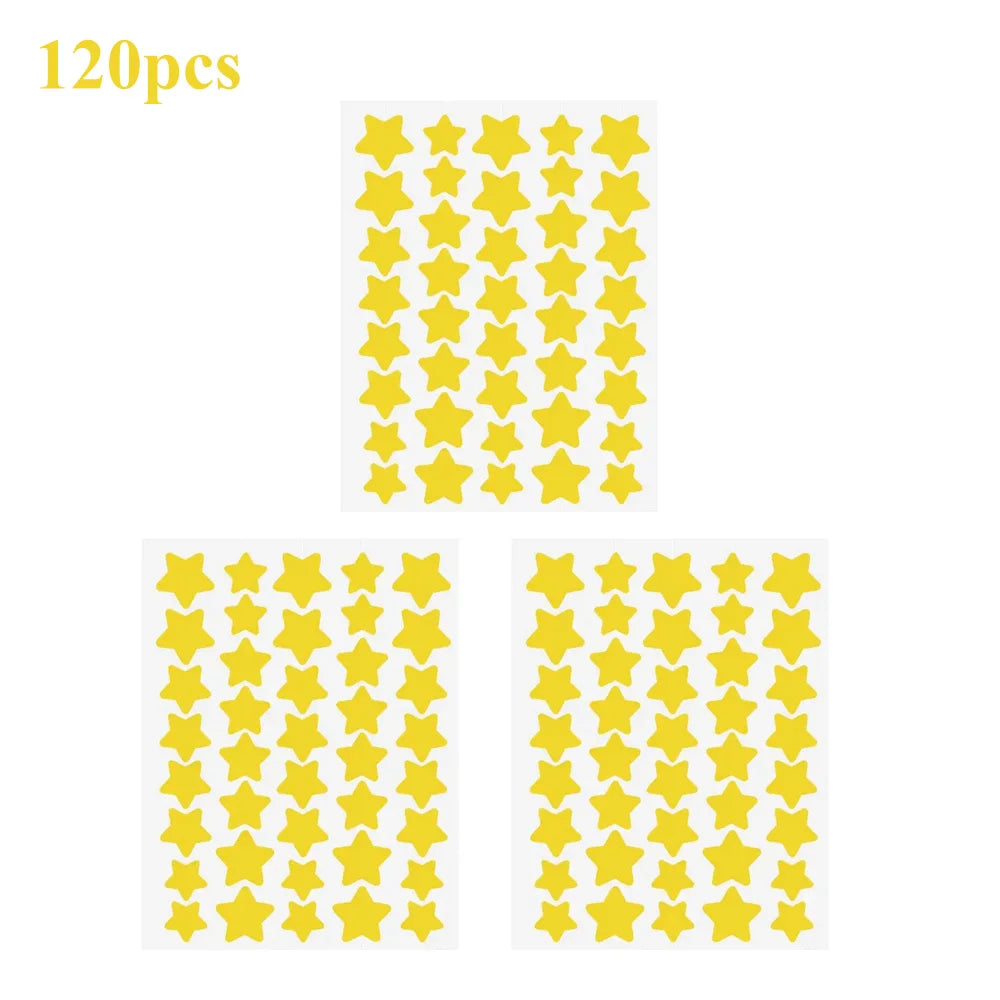 40 pçs/120 pçs colorido pe espinha remendos bonito em forma de estrela espinha capa adesivo invisível espinha capa remoção espinha remendo
