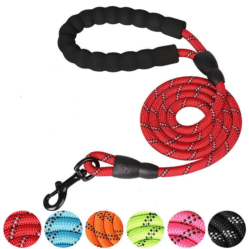 Pet Dog Leash Noite Reflexão Ao Ar Livre Multicolor Corda Redonda Para Big Small Medium Large Dog Drag Pull Tow Leash Acessórios Do Cão