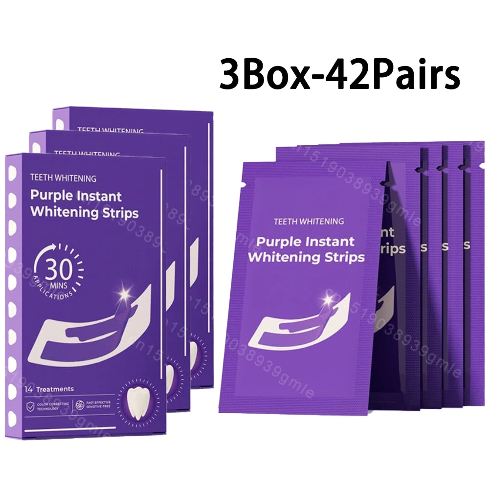 Tiras de Clareamento Dental para Remoção de Manchas Amarelas e Placa Bacteriana, Restauração do Brilho dos Dentes, Adesivos de Higiene Oral em Gel