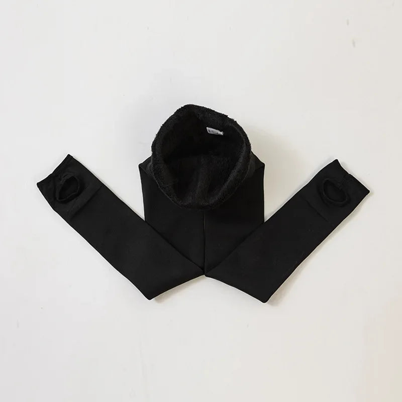 Alta qualidade inverno pele meninas leggings grosso veludo crianças calças quentes cintura elástica algodão crianças meninas pantalone