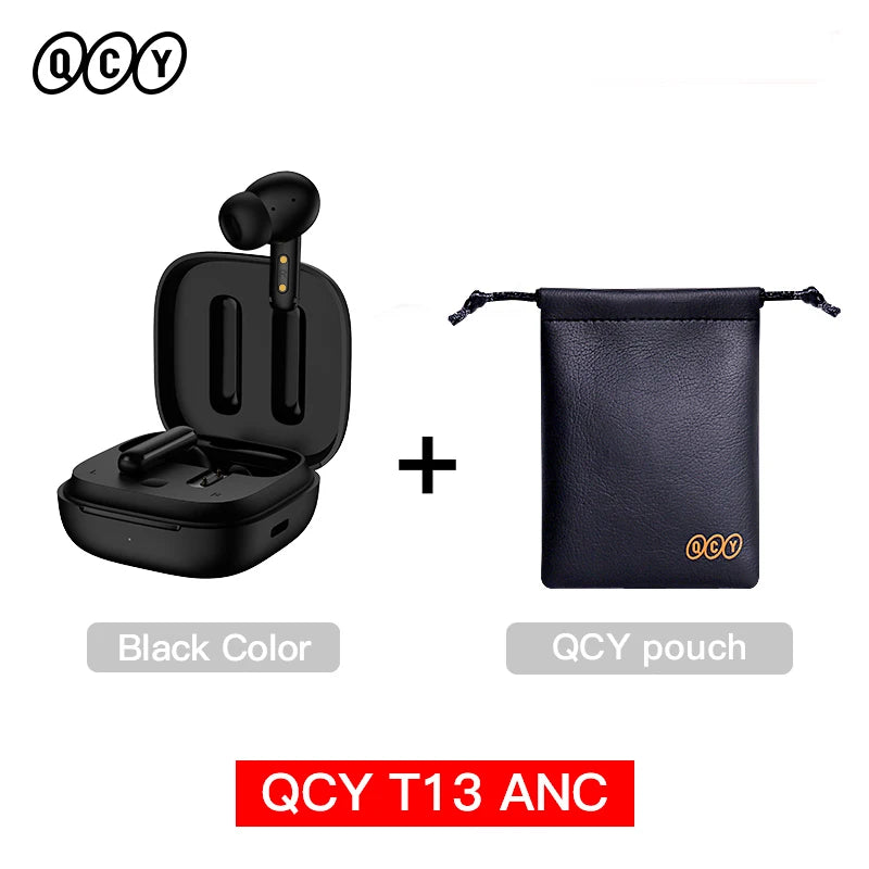 QCY-T13 ANC Fones De Ouvido Sem Fio, Bluetooth 5.3 TWS, ANC, Auscultadores De Cancelamento De Ruído, 4 Microfones ENC Headset, In-Ear, Handfree Earbuds