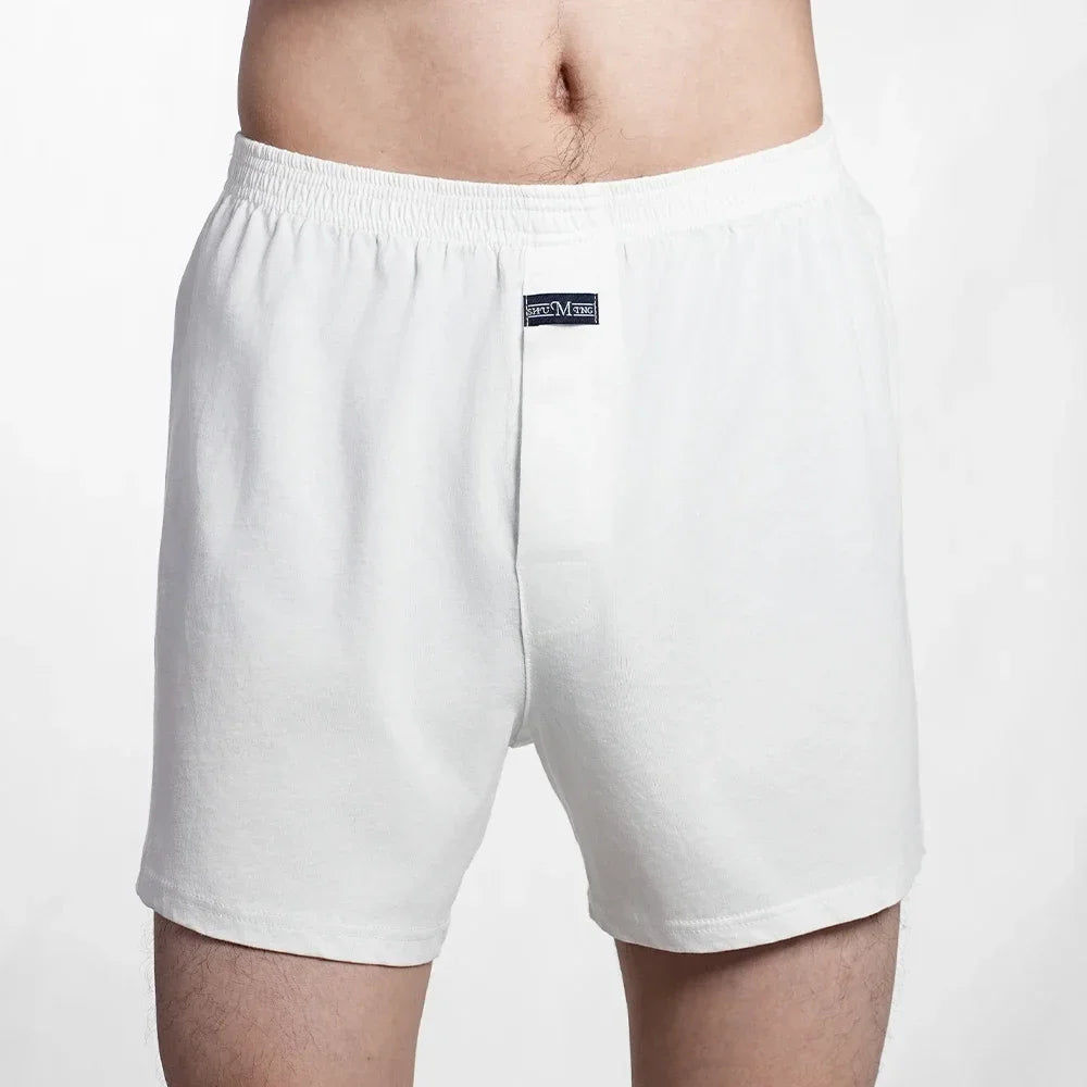 Cueca boxer masculina de algodão puro, roupa íntima, cintura alta, cuecas grandes, casual, xadrez, plus size, calças aro, pijama em casa, M-3XL