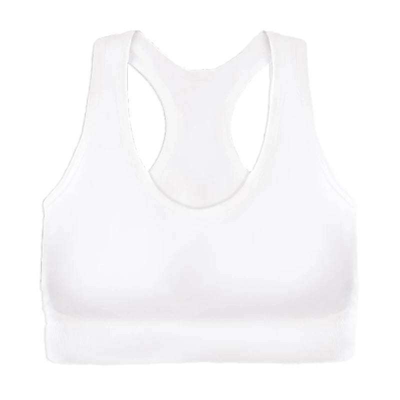 Sutiã esportivo sem costura, Top push up respirável à prova de choque feminino curto，Lingerie feminina，Poliéster，Respirável
