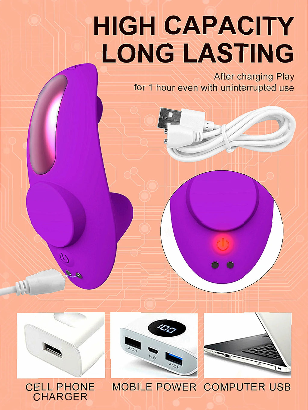 Vibrador Mini Vestível para Mulheres, Estimulador de Clitóris e Ponto G, Sutiã Sexy para Adultos