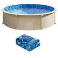 8ft Ground Pool Liner 25m Overlap Steel Side Liner 1.5mm Thick Standard Gauge Vinyl 48-54inch Wall Height Designed for PE Pools