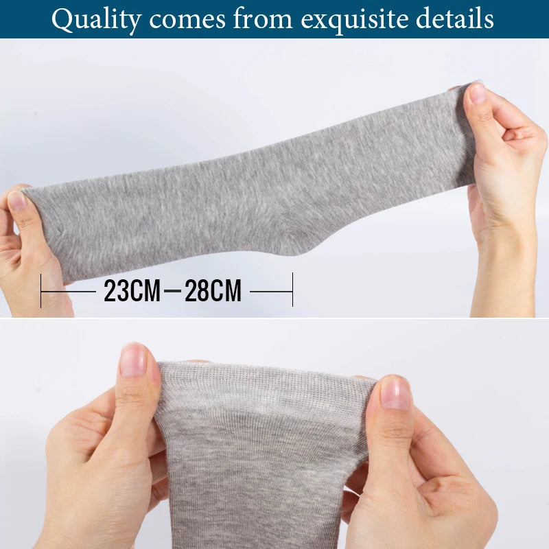 Hss 2023 meias de algodão masculino novos estilos 10 pares/lote preto homens de negócios meias respirável primavera verão para masculino tamanho dos eua (6.5-12)