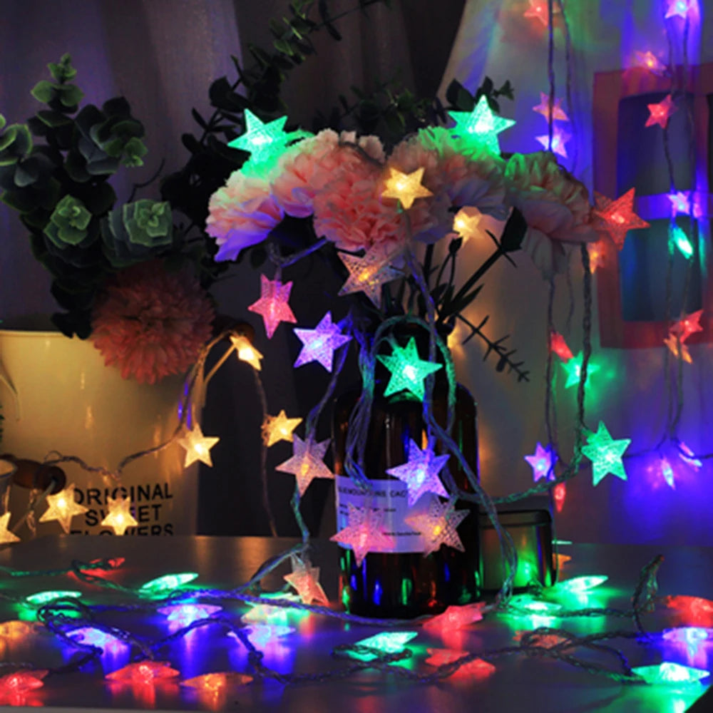 1.5m/3m/6m/10m led estrela luzes da corda guirlanda de natal bateria alimentado por usb festa de casamento cortina corda lâmpadas de fadas para casa