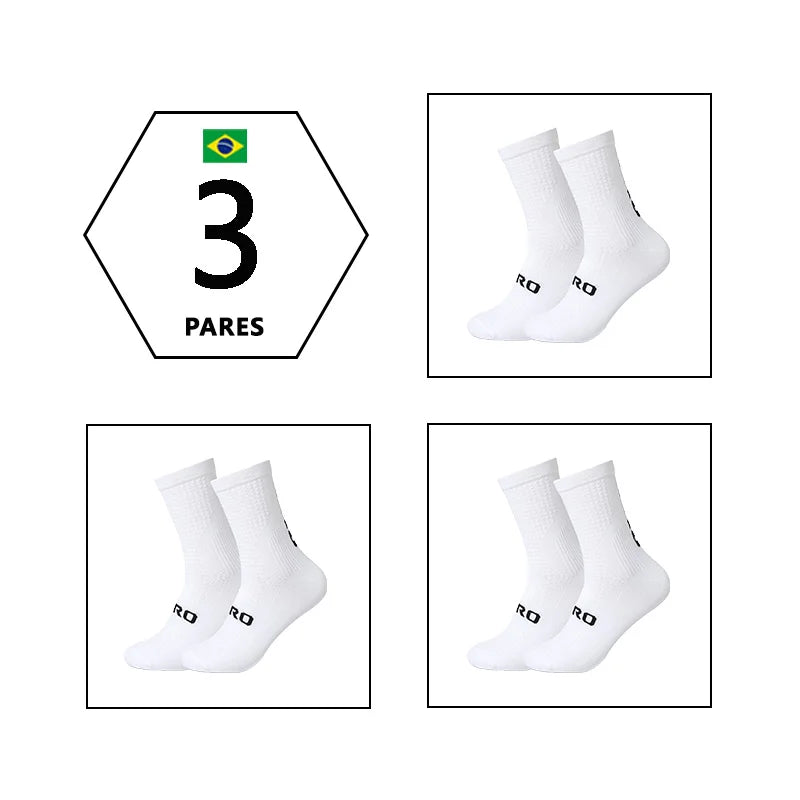 3 Pairs, Breathable Cycling Socks, Anti-slip Yoga Socks, Outdoor Running Socks, Polyester Socks