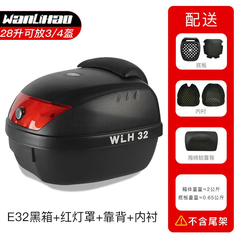 32l almofada da motocicleta tour caixa de cauda wlh e32 caixa de bagagem da motocicleta caso superior multifuncional scooter bagagem tempeфры Для humaтоцикла