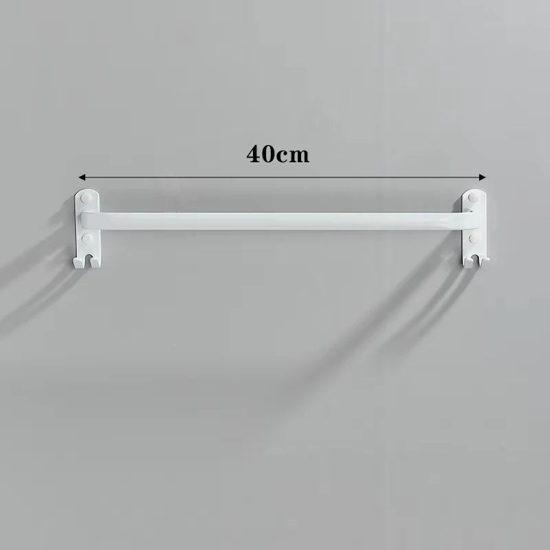 Cabide de toalha com gancho de suspensão montagem na parede toalheiro espaço alumínio moda barra toalha titular do banheiro