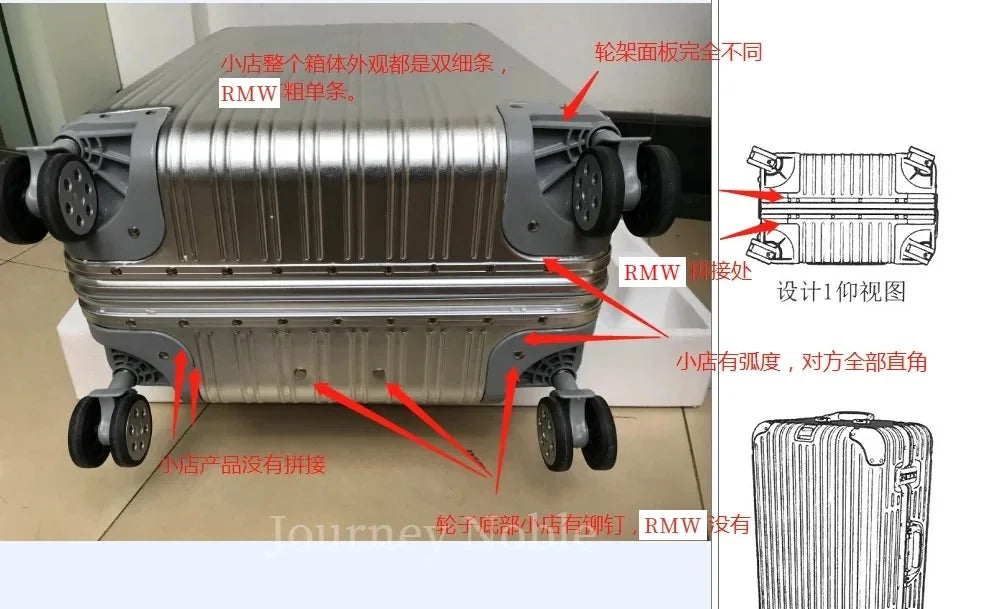 Personalização de alta qualidade 100% alumínio-magnésio viagem embarque rolando bagagem perfeita para spinner marca mala de viagem