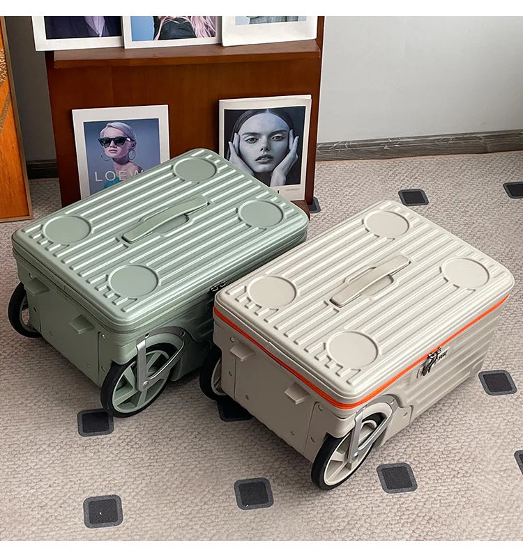 Mala de viagem com abertura lateral para bagagem de mão Mala de viagem com rodas super grandes Mala de mão de 20 polegadas Ij¢عات