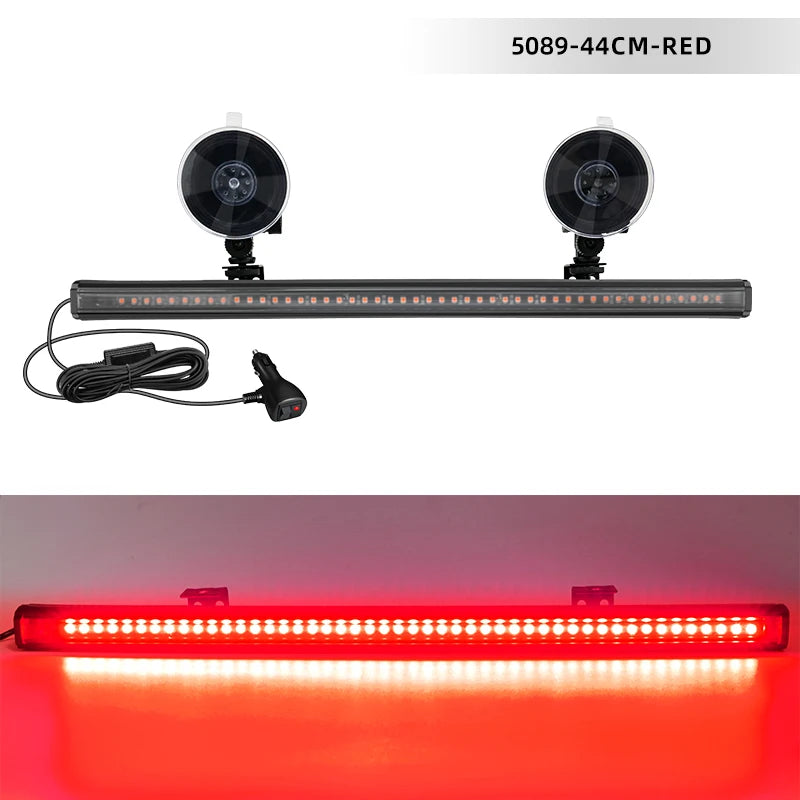 48 LED Car Strobe Lights Windshield LED Police Lights Truck Flash Warning Light 12V 24V Front Rear Emergency Lamps for Car