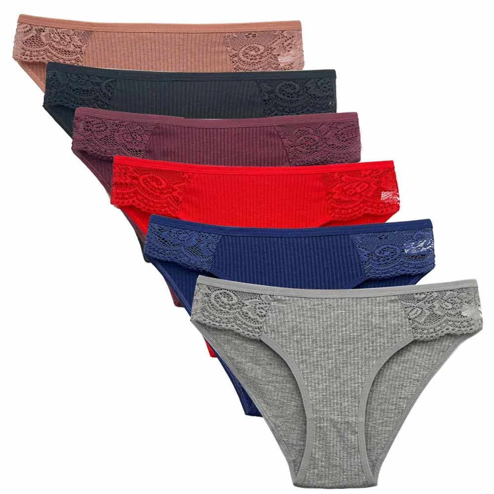5 pçs/set nova chegada baixa ascensão senhoras sexy calcinha de renda calcinha para mulheres lingerie cuecas de algodão