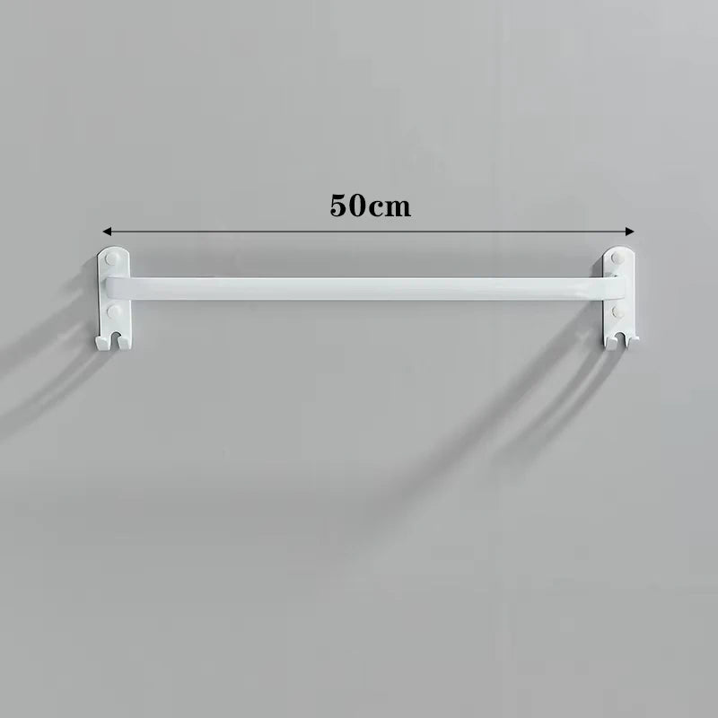 Cabide de toalha com gancho de suspensão montagem na parede toalheiro espaço alumínio moda barra toalha titular do banheiro