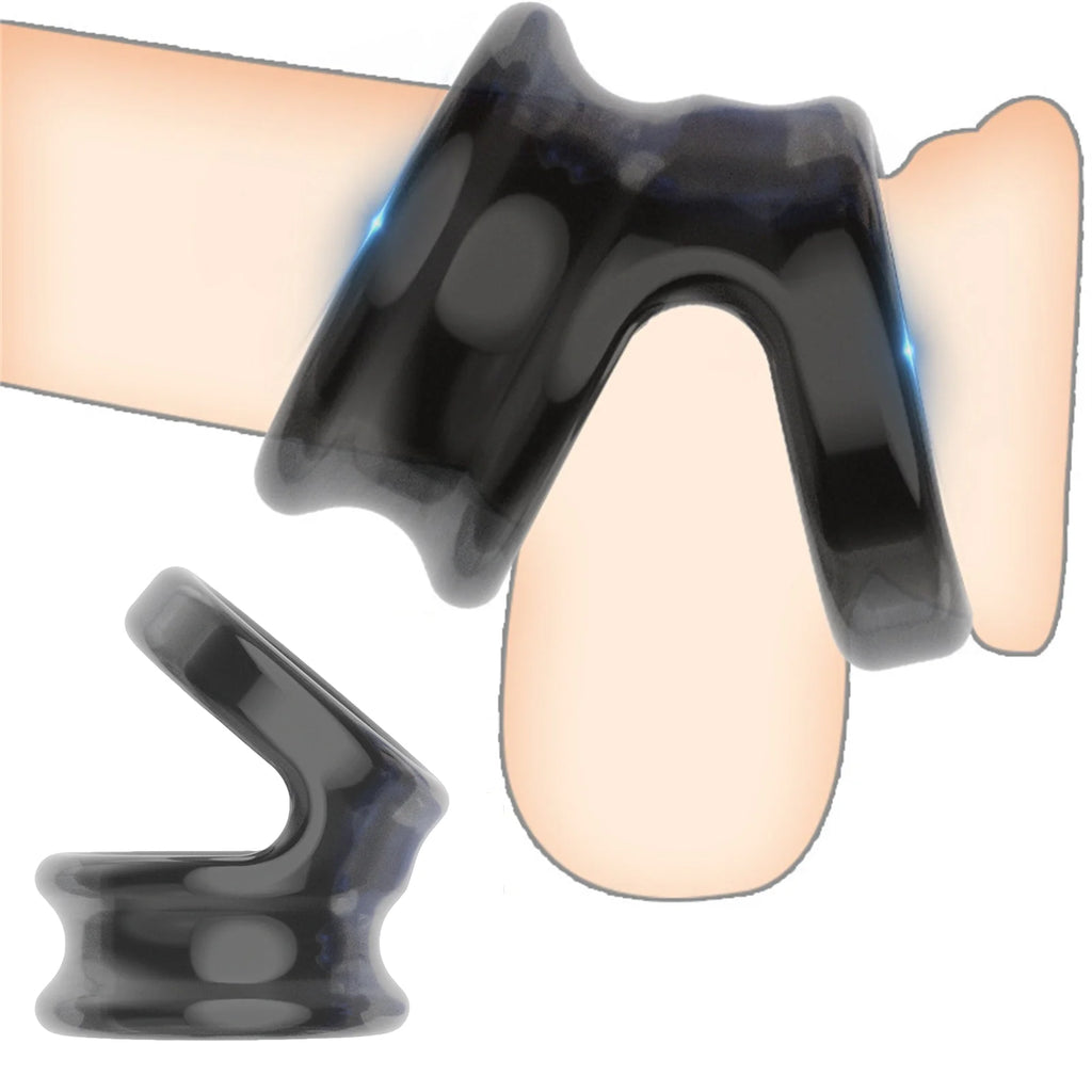 Anel peniano de silicone, brinquedo sexual adulto para homens, ereção reutilizável, anel peniano, atraso na ejaculação, anel de bloqueio de sêmen, loja de produtos sexuais