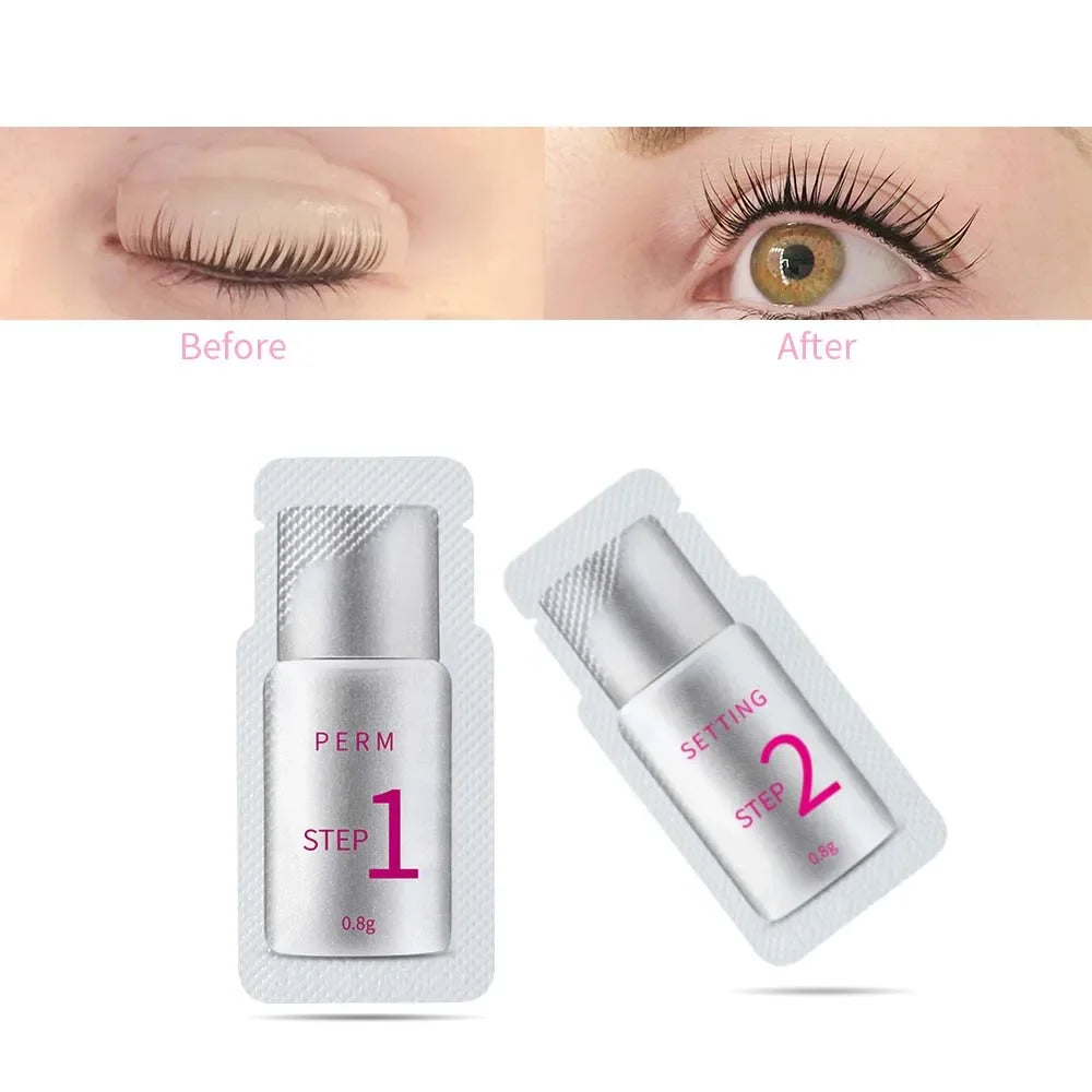 10 pares/lote iconsign lash lift loção saquinho rápida perm fixação loção cílios levantamento curvado cílios maquiagem ferramentas