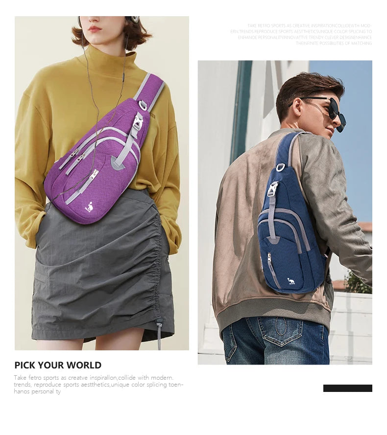 OIWAS Bolsa casual masculina de ombro, bolsa casual masculina com uma alça, leve, bolsa masculina para viagem, esporte