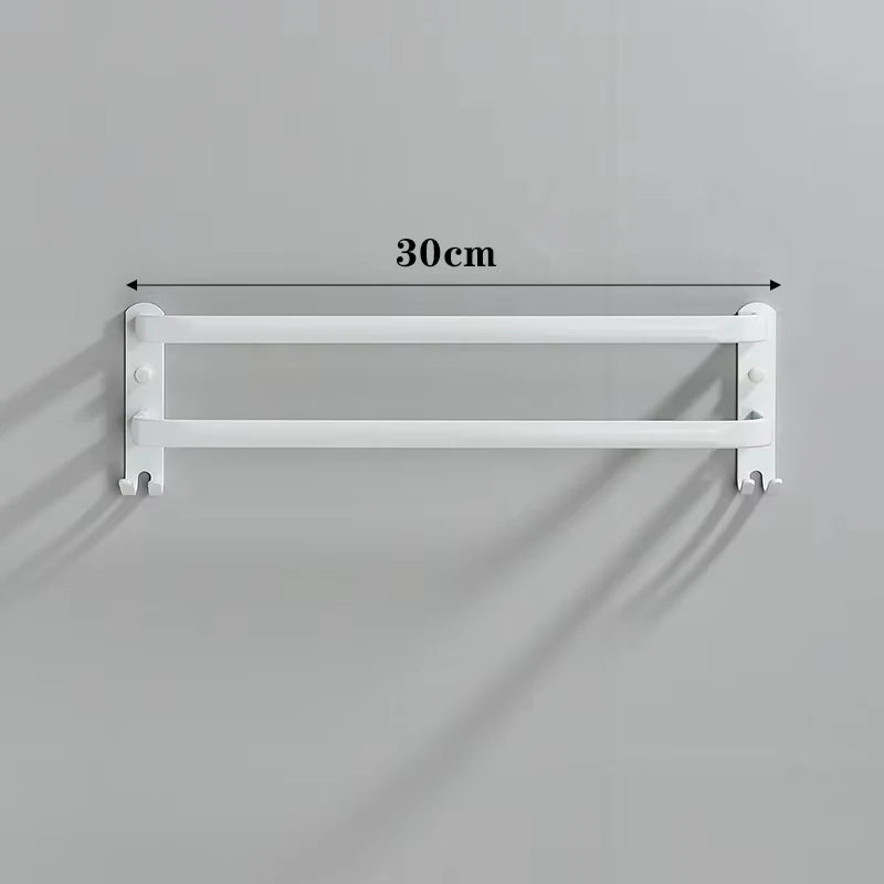 Cabide de toalha com gancho de suspensão montagem na parede toalheiro espaço alumínio moda barra toalha titular do banheiro