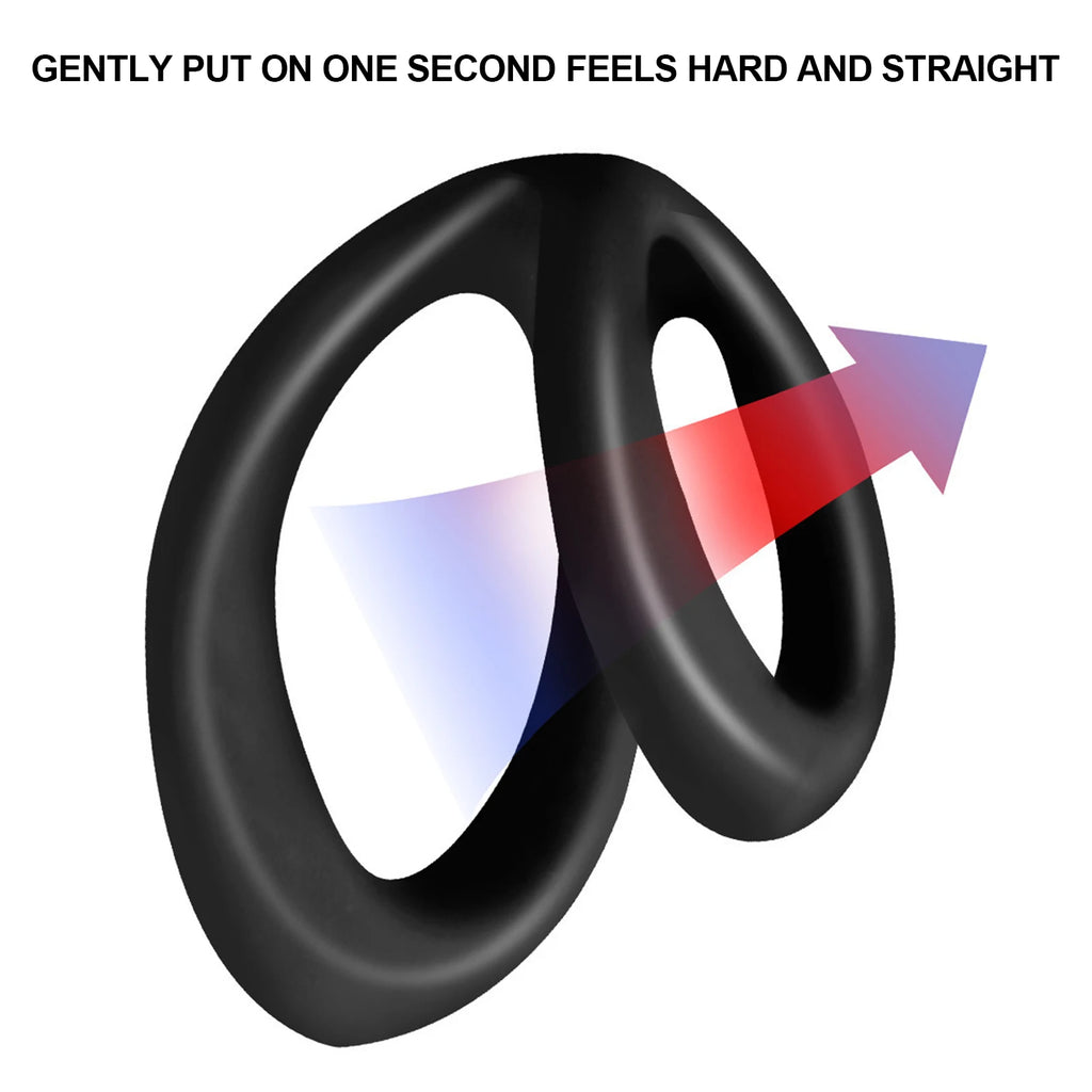 Anel peniano de silicone, brinquedo sexual adulto para homens, ereção reutilizável, anel peniano, atraso na ejaculação, anel de bloqueio de sêmen, loja de produtos sexuais