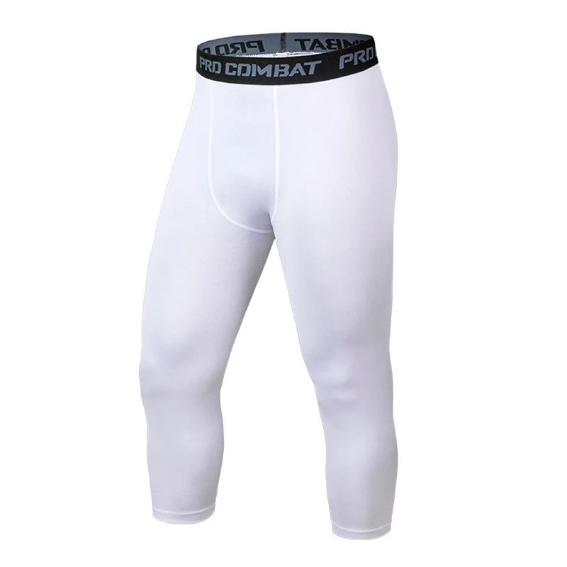 Calças de compressão masculinas calças justas leggings para corrida treinamento esporte fitness secagem rápida ajuste joggings treino shorts ativos