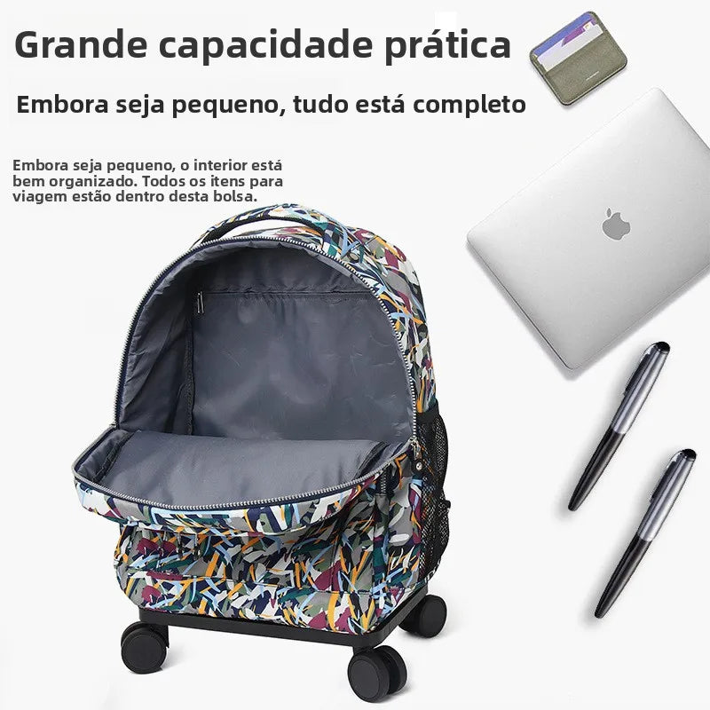 Nova Mala de Viagem de Grande Capacidade com Alça Retrátil, Bolsa de Mão para Viagens de Longa e Curta Distância, Mala de Nyl...