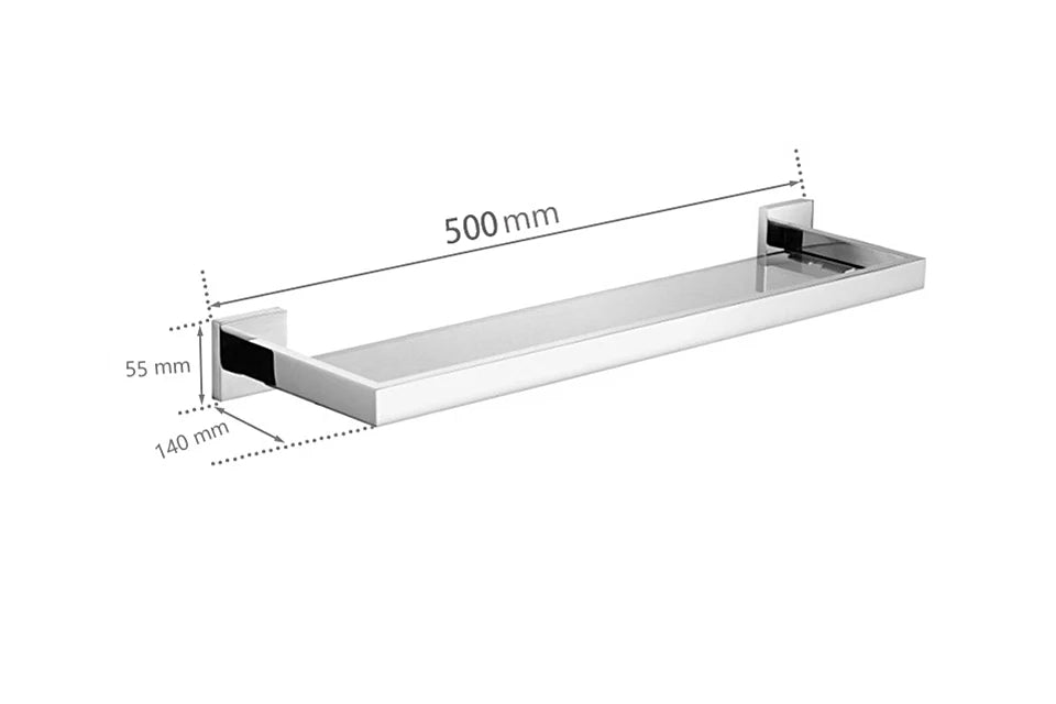 Acessórios de Banheiro em Aço Inoxidável Cromado Polido: Suporte para Toalha, Suporte para Papel Higiênico, Barra para Toalha e Gancho