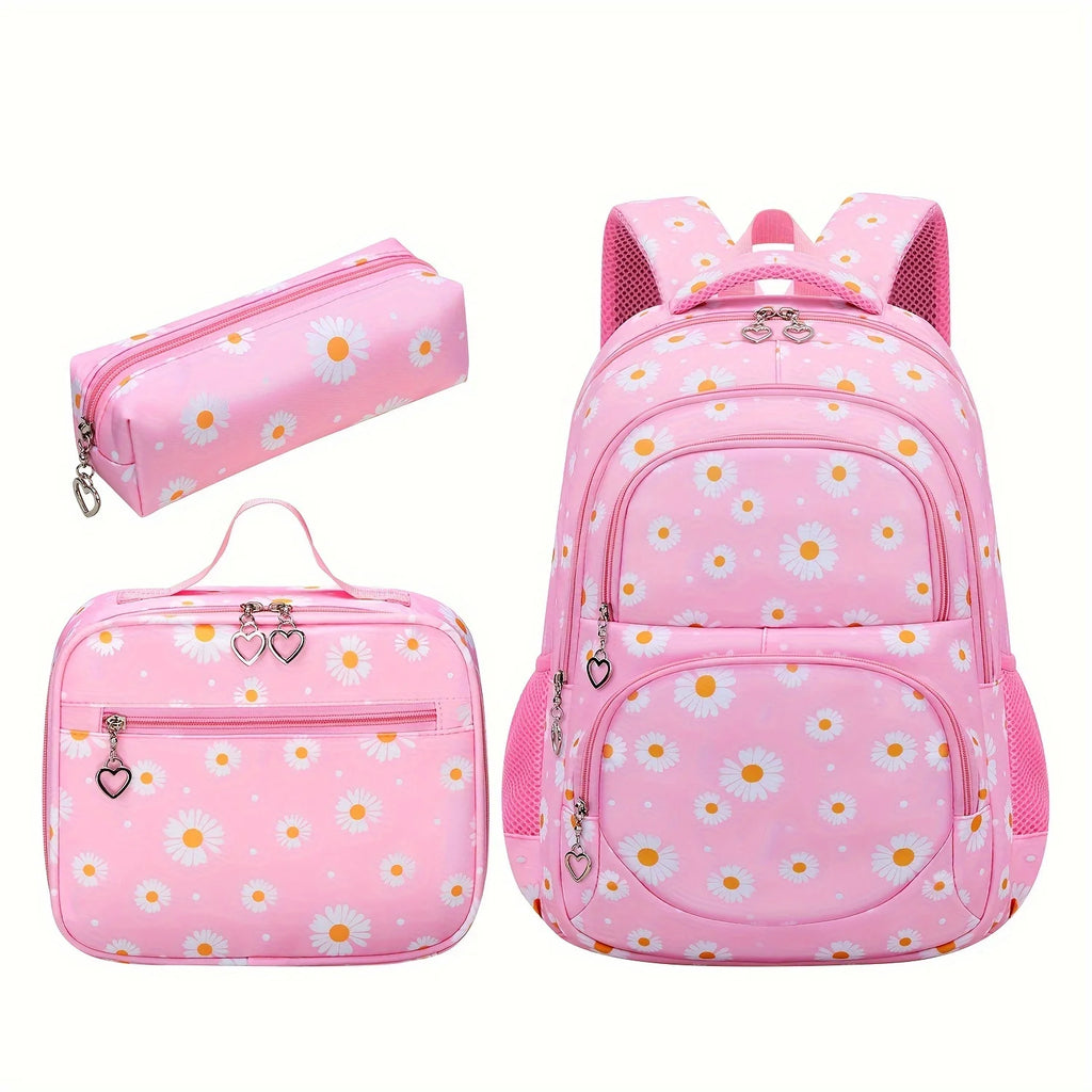 Crianças à prova dwaterproof água sacos de escola conjunto para meninas crianças mochila 3 pçs mochila ortopédica escola primária saco de livro