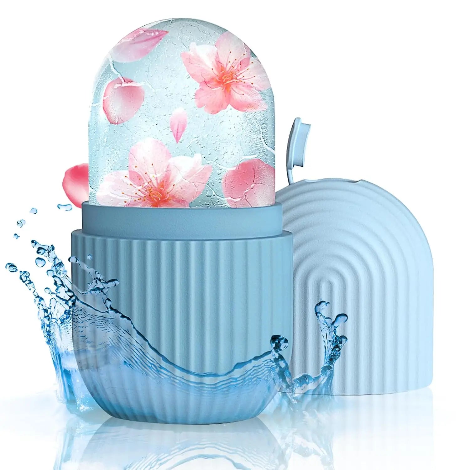 Conjunto de Rolos Faciais de Gelo, Ferramenta de Massagem Gua Sha para Contorno e Lifting Facial