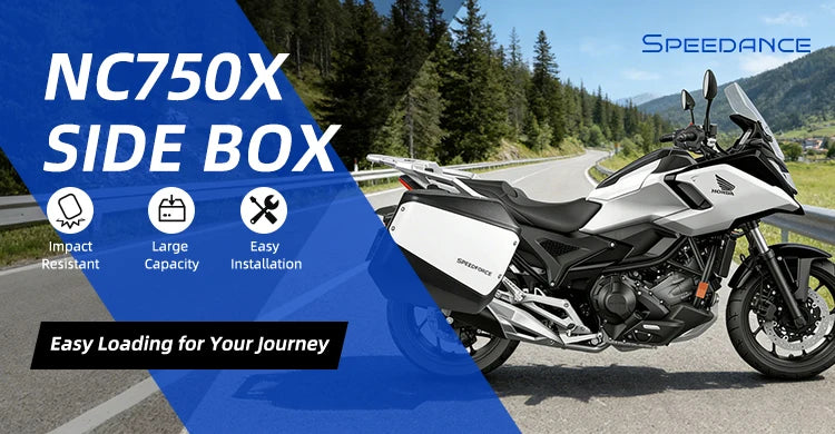 Malas Laterais para Motocicleta Honda NC750X, Com Liberação Rápida, Impermeáveis, Armazenamento de Bagagem para Viagens de Moto