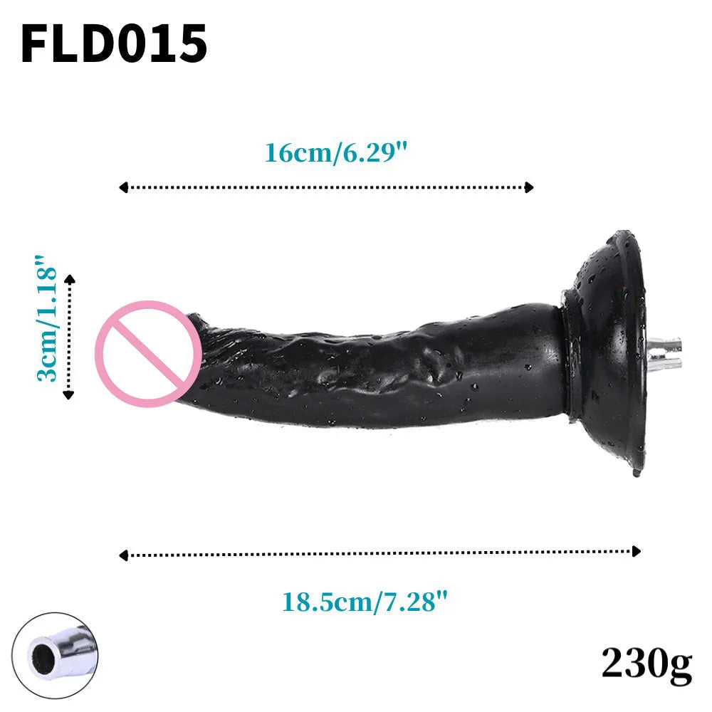 ROUGH BEAST Acessórios para Máquinas Sexuais: Dildos Grandes Pretos de Cor de Pele para Máquinas Vac-u-lock, compatíveis com máquinas de lojas.