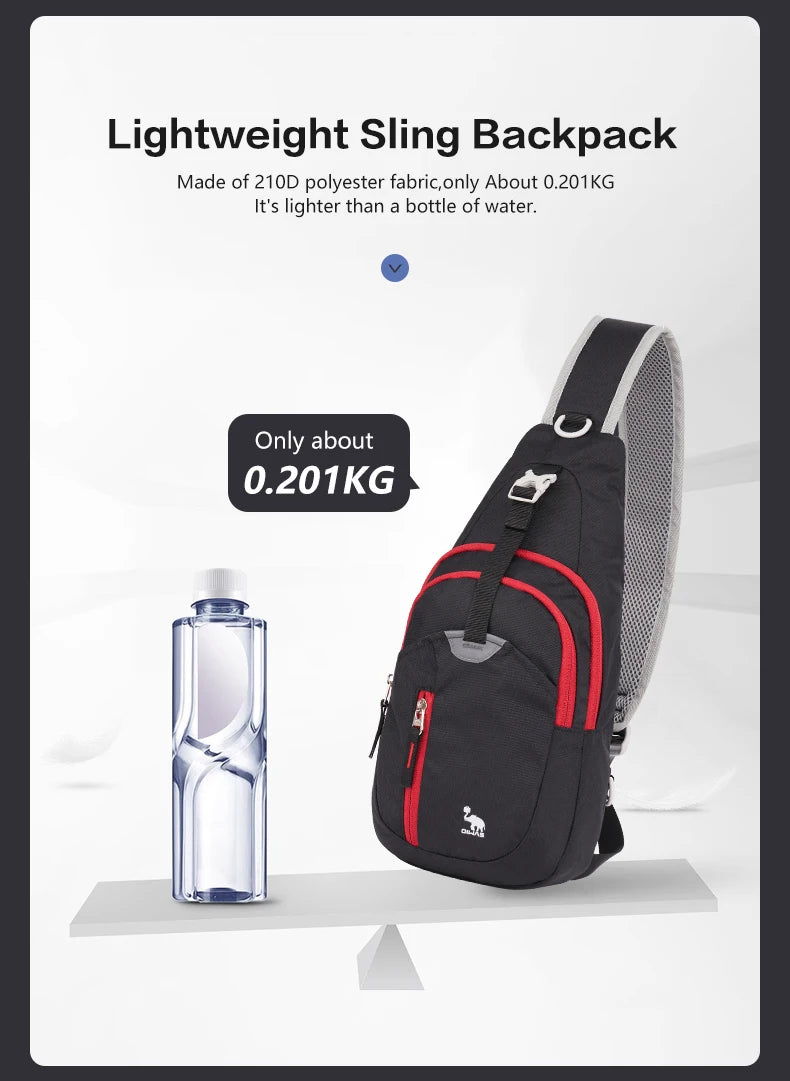 OIWAS Bolsa casual masculina de ombro, bolsa casual masculina com uma alça, leve, bolsa masculina para viagem, esporte