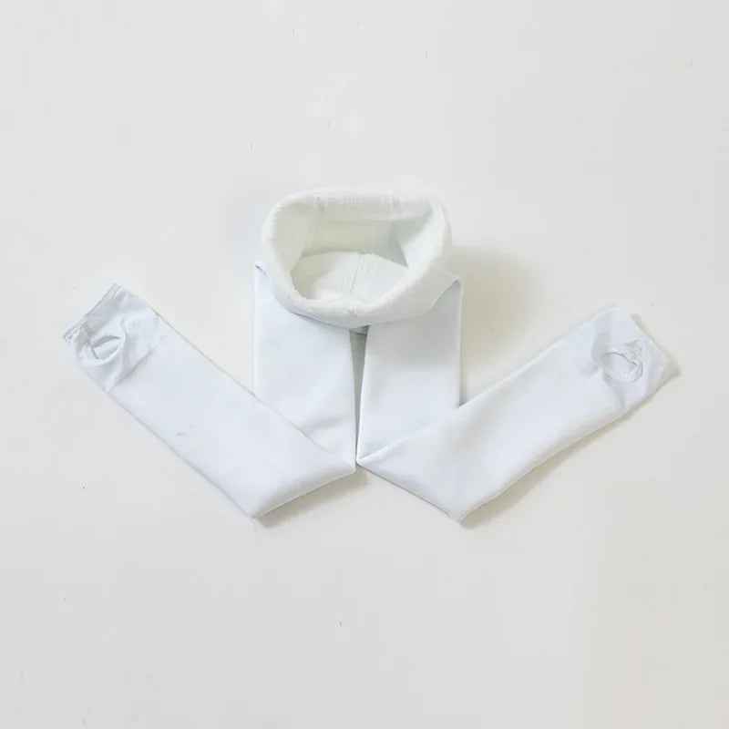 Alta qualidade inverno pele meninas leggings grosso veludo crianças calças quentes cintura elástica algodão crianças meninas pantalone