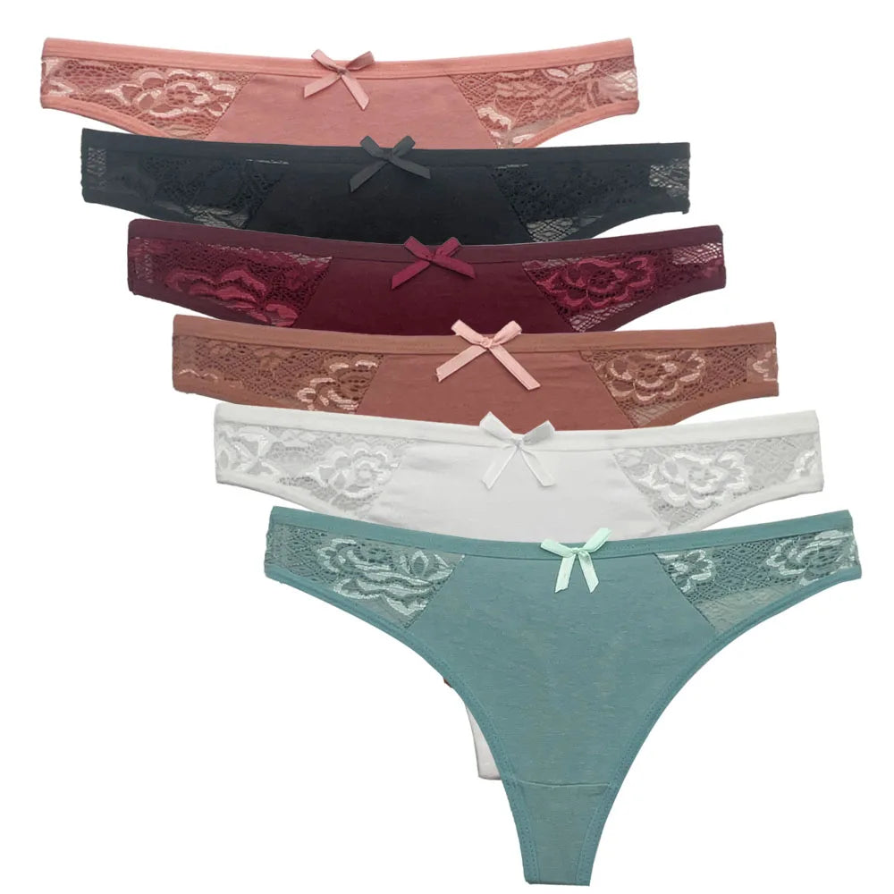 5 pçs/set calcinha de algodão g-string calcinha feminina sexy lingerie feminina tanga para mulher cor sólida calcinha íntima