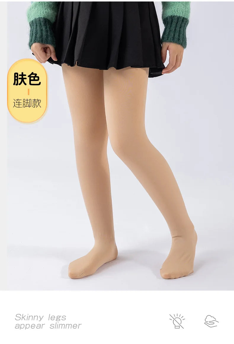 Alta qualidade inverno pele meninas leggings grosso veludo crianças calças quentes cintura elástica algodão crianças meninas pantalone