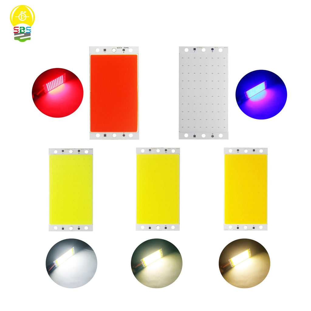 94x50mm 15w cob led módulo de lâmpada de tira de luz dc 12v 1600lm ultra brilhante quente branco fresco azul chip cob a bordo matriz lâmpada led