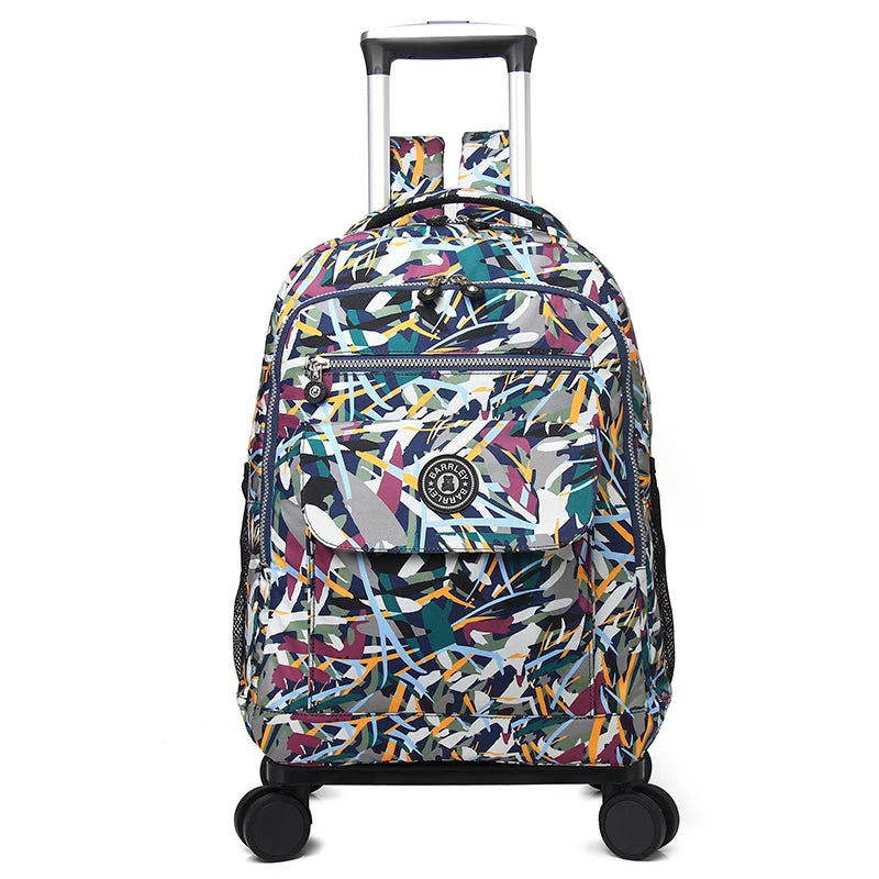 Nova Mala de Viagem de Grande Capacidade com Alça Retrátil, Bolsa de Mão para Viagens de Longa e Curta Distância, Mala de Nyl...