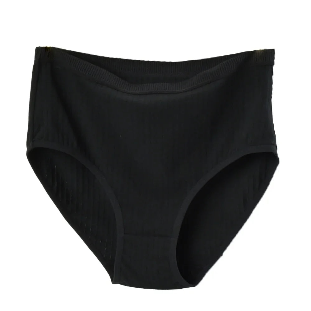 Calcinha de algodão de cintura alta macia roupa interior para mulher respirável plus size mulher briefs lingerie feminina calcinha listrada