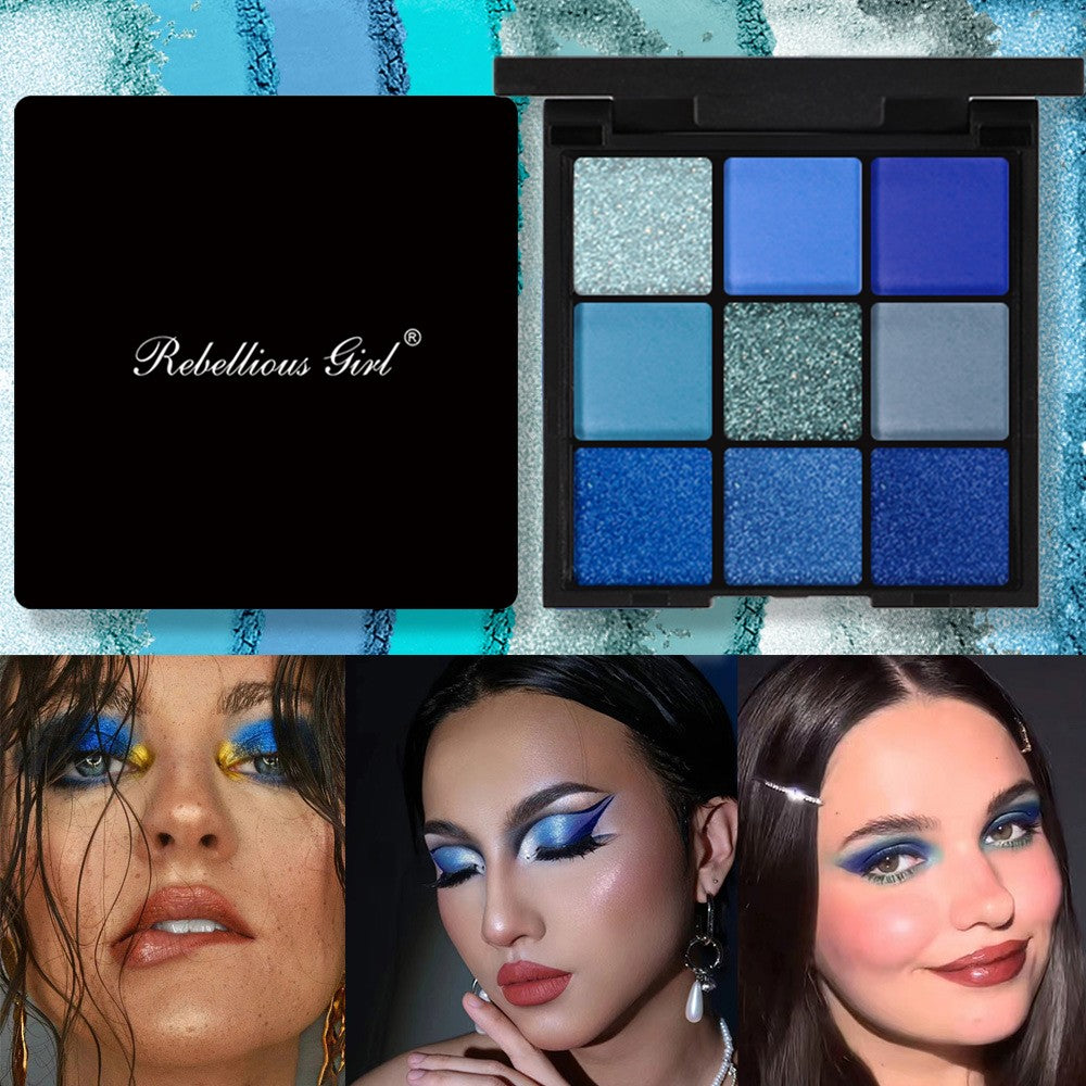 Paleta de sombras com 9 cores